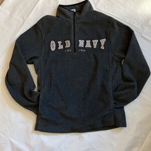 90’s Old Navy fleece pull over dark gray small unisex’s stylish
